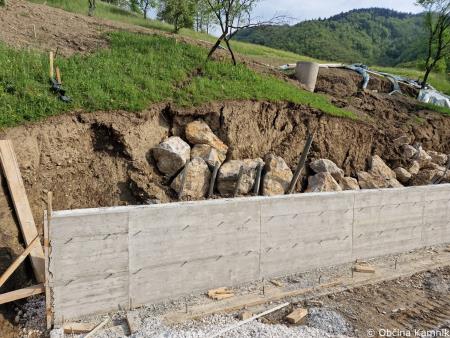 Sanacija zemeljskega plazu v Zgornjem Tuhinju 1
